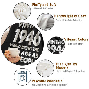 Funny 80th Birthday Throw Blanket Turning 80 Year Old Gifts Weird Being The Same Age As Old People TS10 Print Your Wear