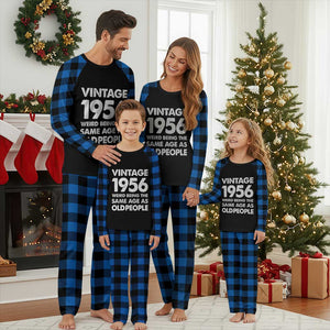 Funny 70th Birthday Plaid Pajama Set Turning 70 Year Old Gifts Weird Being The Same Age As Old People TS10 Blue Plaid Print Your Wear