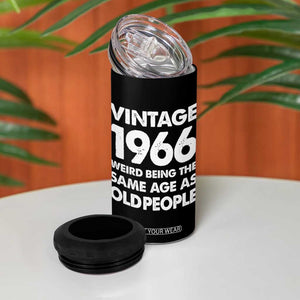 Funny 60th Birthday 4 in 1 Can Cooler Tumbler Turning 60 Year Old Gifts Weird Being The Same Age As Old People TS10 Print Your Wear