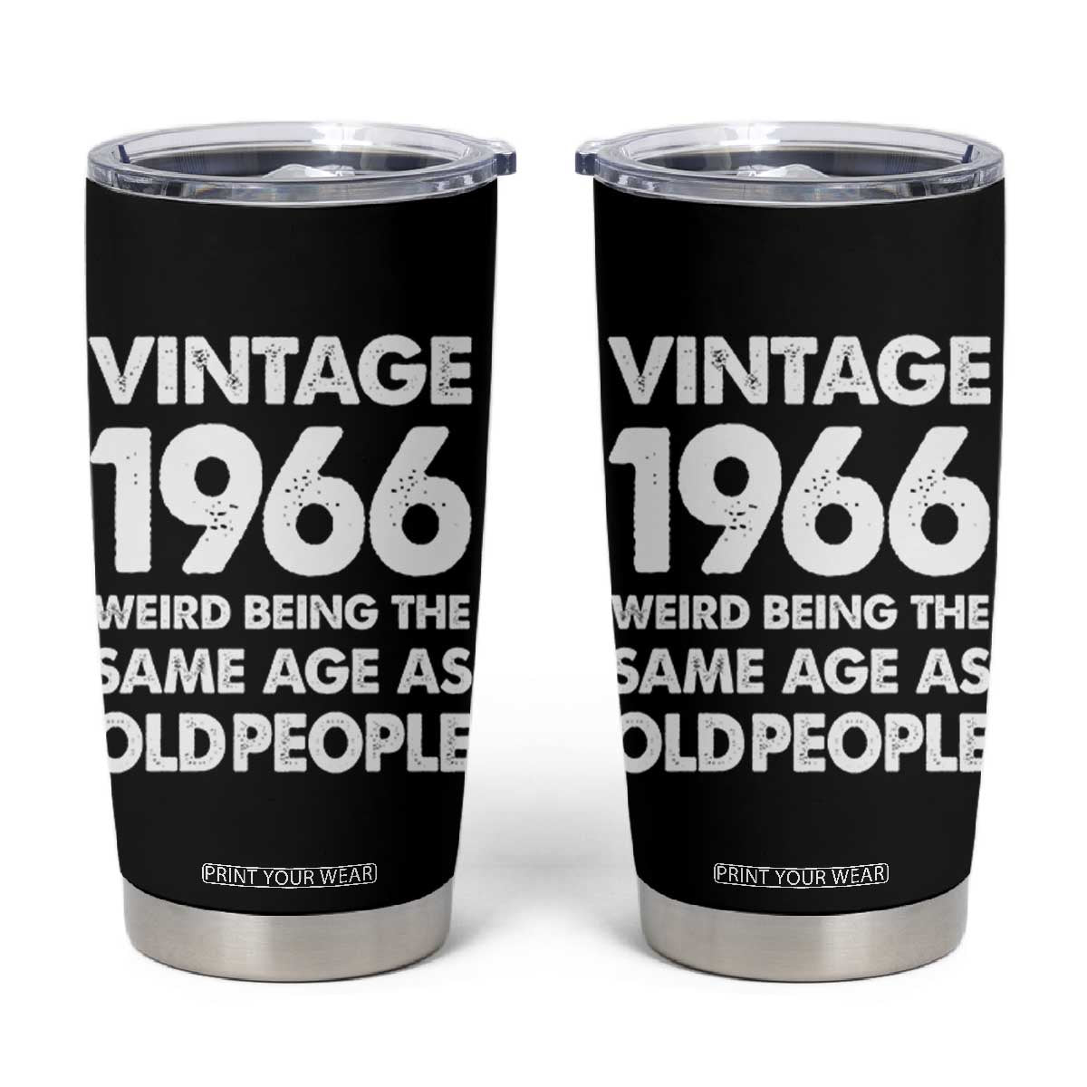 Funny 60th Birthday Tumbler Cup Turning 60 Year Old Gifts Weird Being The Same Age As Old People TS10 Black Print Your Wear