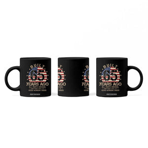 Funny 65th Birthday Coffee Mug Vintage US Flag Built 65 Years Ago Parts Original TS10 Print Your Wear