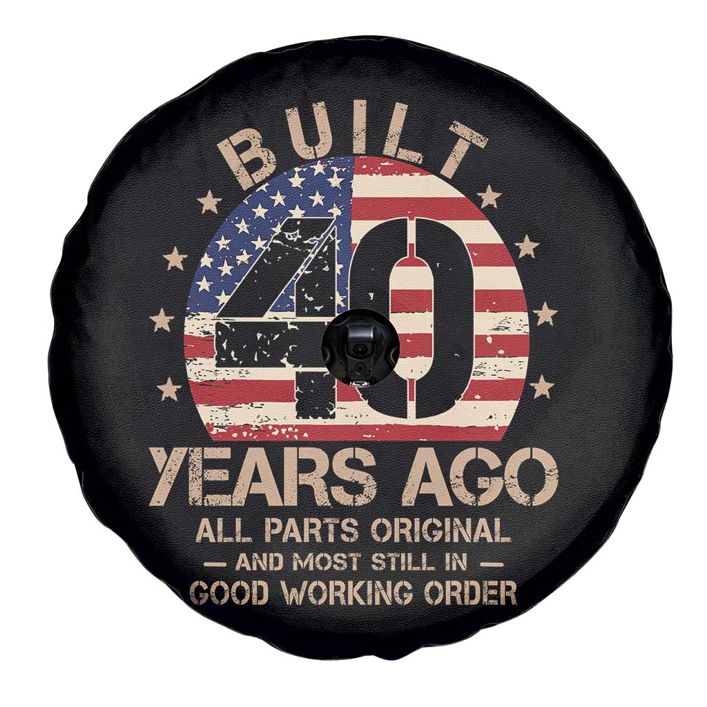 Funny 40th Birthday Spare Tire Cover Vintage US Flag Built 40 Years Ago Parts Original TS10 Print Your Wear