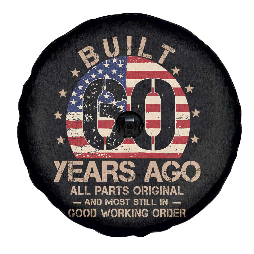 Funny 60th Birthday Spare Tire Cover Vintage US Flag Built 60 Years Ago Parts Original TS10 Print Your Wear