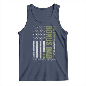 Best Effin Bonus Dad Ever Tank Top Vintage Step Dad American Flag TS10 Navy Print Your Wear