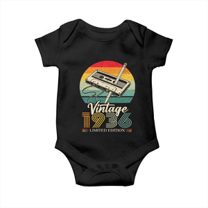 Vintage 1936 Baby Onesie 90th Birthday Turning 90 Year Old Gifts TS10 Black Print Your Wear