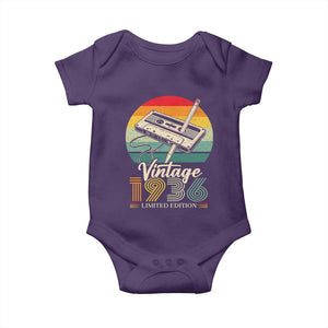 Vintage 1936 Baby Onesie 90th Birthday Turning 90 Year Old Gifts TS10 Purple Print Your Wear