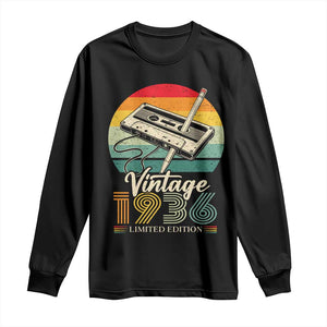 Vintage 1936 Long Sleeve Shirt 90th Birthday Turning 90 Year Old Gifts TS10 Black Print Your Wear