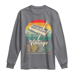 Vintage 1936 Long Sleeve Shirt 90th Birthday Turning 90 Year Old Gifts TS10 Charcoal Print Your Wear