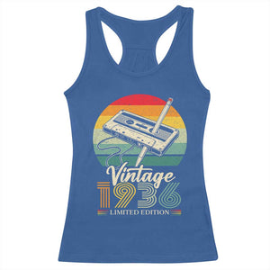 Vintage 1936 Racerback Tank Top 90th Birthday Turning 90 Year Old Gifts TS10 Royal Blue Print Your Wear