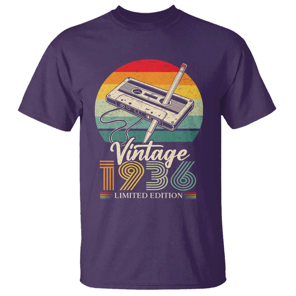 Vintage 1936 T Shirt 90th Birthday Turning 90 Year Old Gifts TS10 Purple Print Your Wear