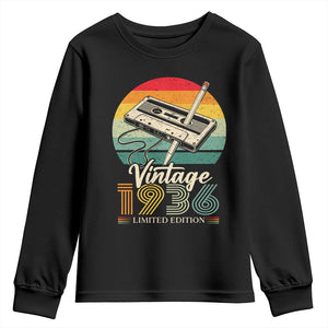 Vintage 1936 Youth Sweatshirt 90th Birthday Turning 90 Year Old Gifts TS10 Black Print Your Wear