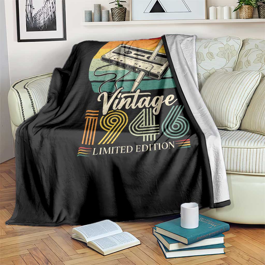 Vintage 1946 Throw Blanket 80th Birthday Turning 80 Year Old Gifts TS10 Print Your Wear