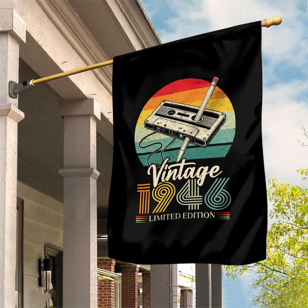 Vintage 1946 Garden Flag 80th Birthday Turning 80 Year Old Gifts TS10 Print Your Wear