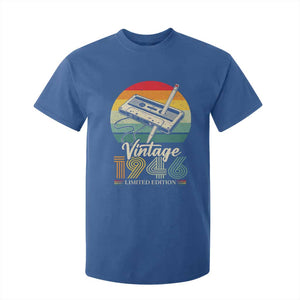 Vintage 1946 T Shirt For Kid 80th Birthday Turning 80 Year Old Gifts TS10 Royal Blue Print Your Wear