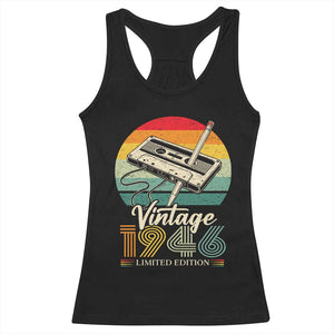 Vintage 1946 Racerback Tank Top 80th Birthday Turning 80 Year Old Gifts TS10 Black Print Your Wear