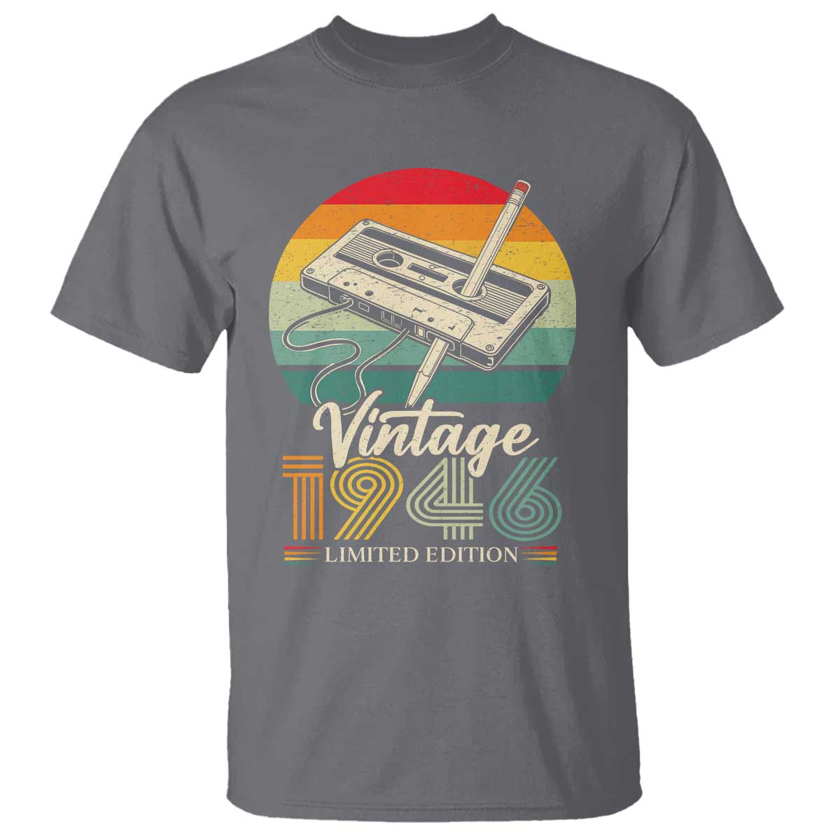 Vintage 1946 T Shirt 80th Birthday Turning 80 Year Old Gifts TS10 Charcoal Print Your Wear