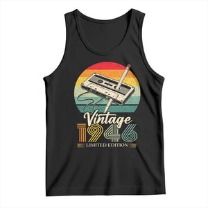 Vintage 1946 Tank Top 80th Birthday Turning 80 Year Old Gifts TS10 Black Print Your Wear
