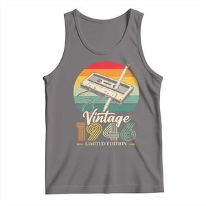 Vintage 1946 Tank Top 80th Birthday Turning 80 Year Old Gifts TS10 Deep Heather Print Your Wear