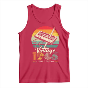 Vintage 1946 Tank Top 80th Birthday Turning 80 Year Old Gifts TS10 Red Print Your Wear