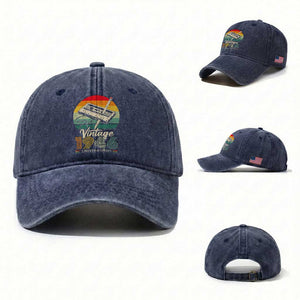 Vintage 1946 Washed Cotton Baseball Cap 80th Birthday Turning 80 Year Old Gifts TS10 Washed Cap Universal Fit Navy Print Your Wear