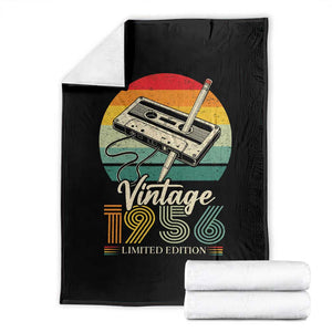 Vintage 1956 Throw Blanket 70th Birthday Turning 70 Year Old Gifts TS10 Black Print Your Wear