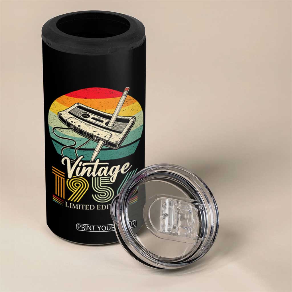 Vintage 1956 4 in 1 Can Cooler Tumbler 70th Birthday Turning 70 Year Old Gifts TS10 Print Your Wear