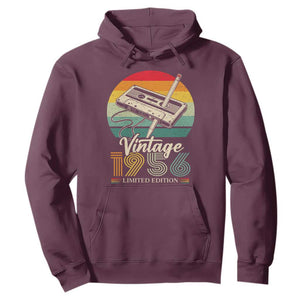 Vintage 1956 Hoodie 70th Birthday Turning 70 Year Old Gifts TS10 Maroon Print Your Wear