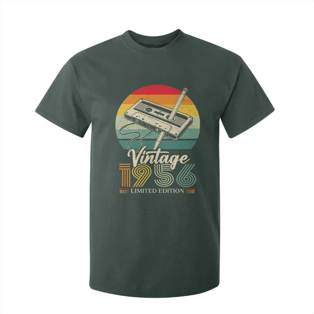 Vintage 1956 T Shirt For Kid 70th Birthday Turning 70 Year Old Gifts TS10 Dark Forest Green Print Your Wear