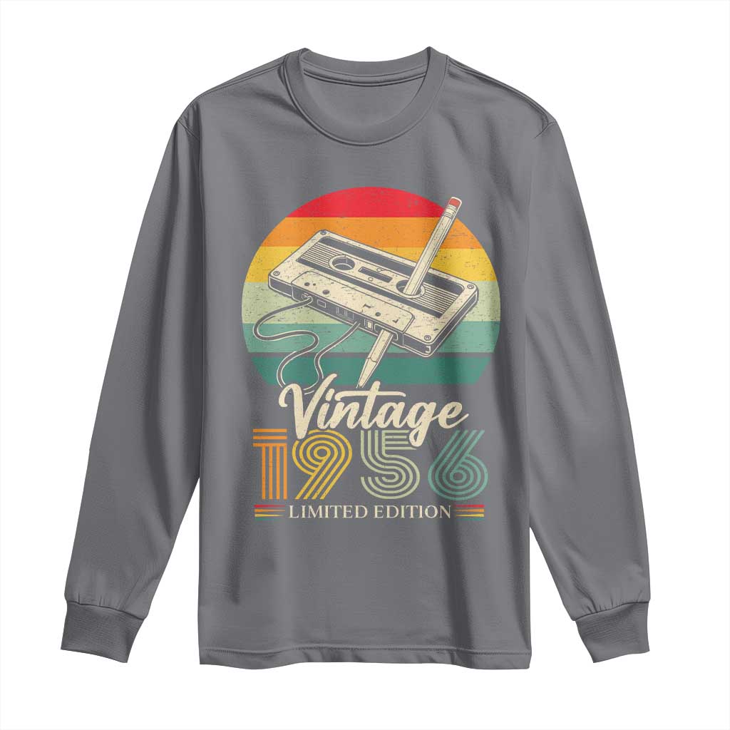 Vintage 1956 Long Sleeve Shirt 70th Birthday Turning 70 Year Old Gifts TS10 Charcoal Print Your Wear
