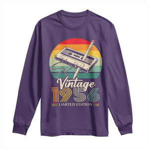 Vintage 1956 Long Sleeve Shirt 70th Birthday Turning 70 Year Old Gifts TS10 Purple Print Your Wear