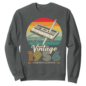 Vintage 1956 Sweatshirt 70th Birthday Turning 70 Year Old Gifts TS10 Dark Heather Print Your Wear