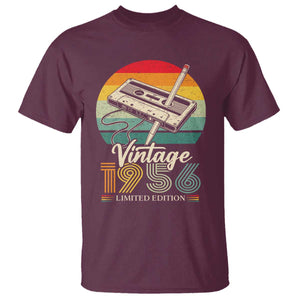 Vintage 1956 T Shirt 70th Birthday Turning 70 Year Old Gifts TS10 Maroon Print Your Wear