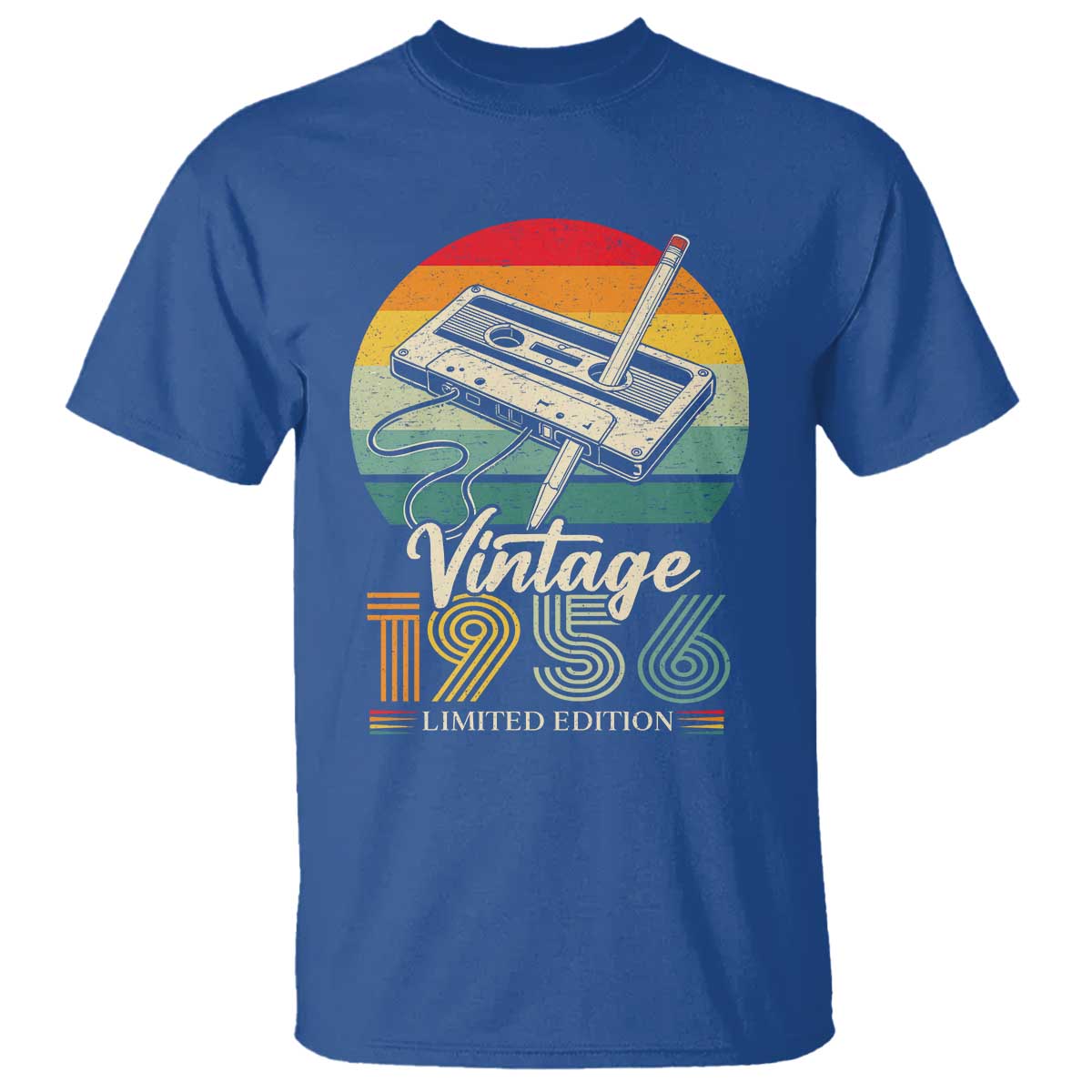 Vintage 1956 T Shirt 70th Birthday Turning 70 Year Old Gifts TS10 Royal Blue Print Your Wear