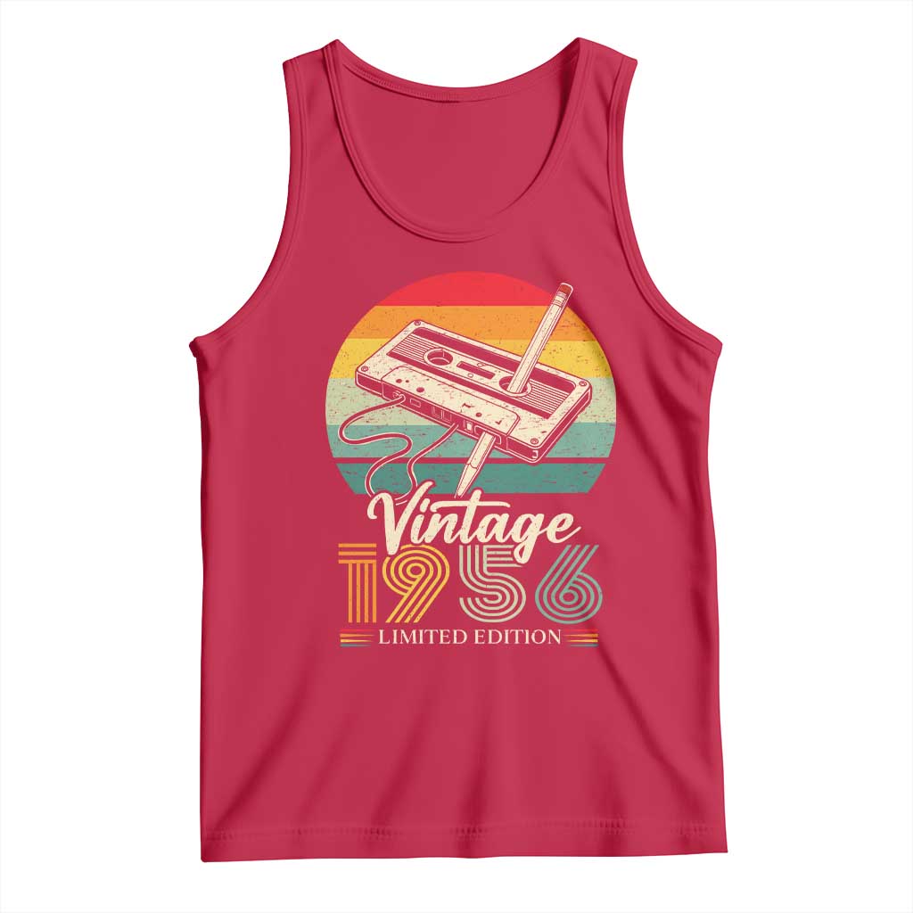 Vintage 1956 Tank Top 70th Birthday Turning 70 Year Old Gifts TS10 Red Print Your Wear