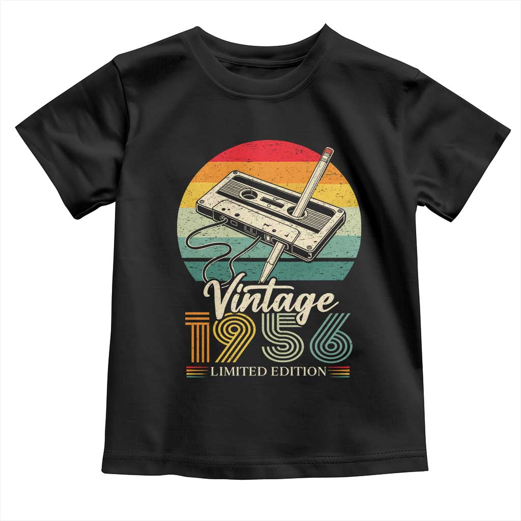 Vintage 1956 Toddler T Shirt 70th Birthday Turning 70 Year Old Gifts TS10 Black Print Your Wear