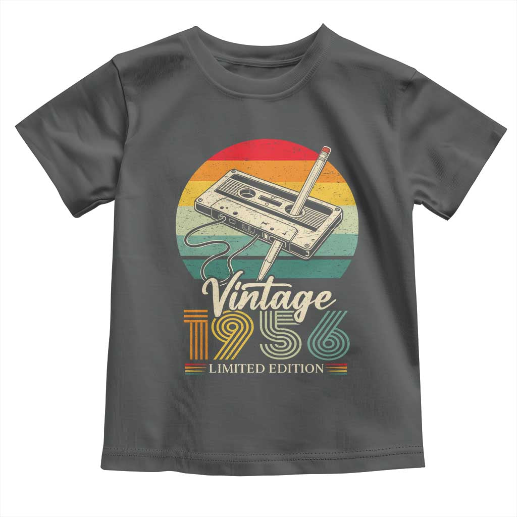 Vintage 1956 Toddler T Shirt 70th Birthday Turning 70 Year Old Gifts TS10 Dark Heather Print Your Wear