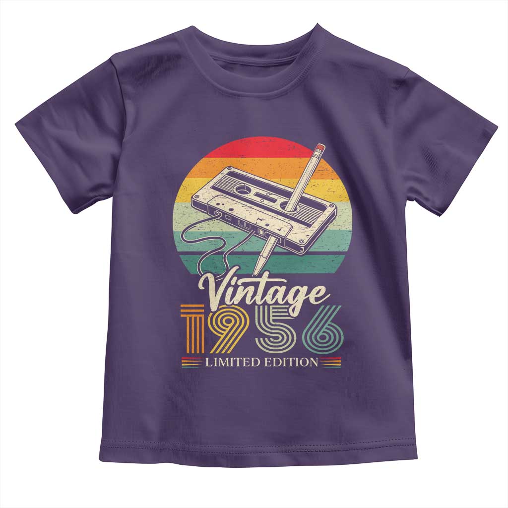 Vintage 1956 Toddler T Shirt 70th Birthday Turning 70 Year Old Gifts TS10 Purple Print Your Wear