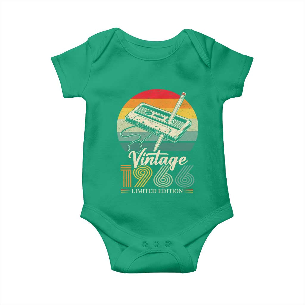 Vintage 1966 Baby Onesie 60th Birthday Turning 60 Year Old Gifts TS10 Irish Green Print Your Wear