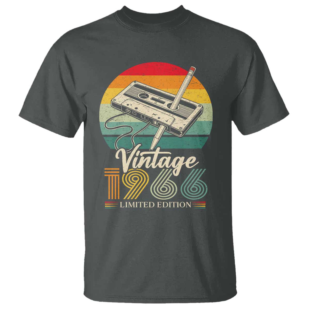 Vintage 1966 T Shirt 60th Birthday Turning 60 Year Old Gifts TS10 Dark Heather Print Your Wear