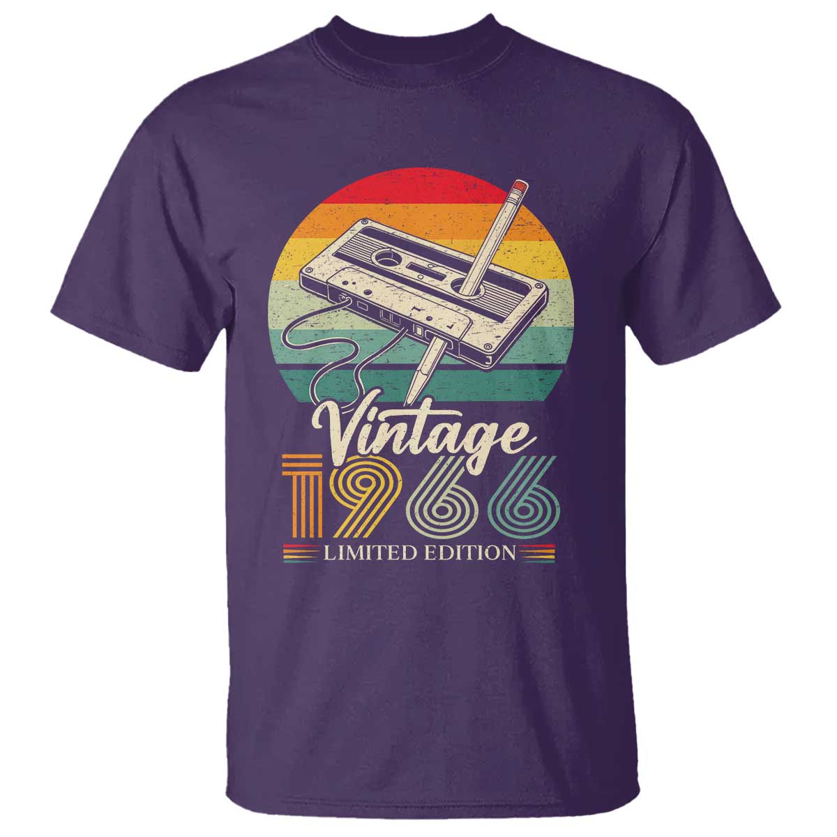 Vintage 1966 T Shirt 60th Birthday Turning 60 Year Old Gifts TS10 Purple Print Your Wear