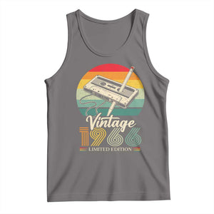 Vintage 1966 Tank Top 60th Birthday Turning 60 Year Old Gifts TS10 Deep Heather Print Your Wear