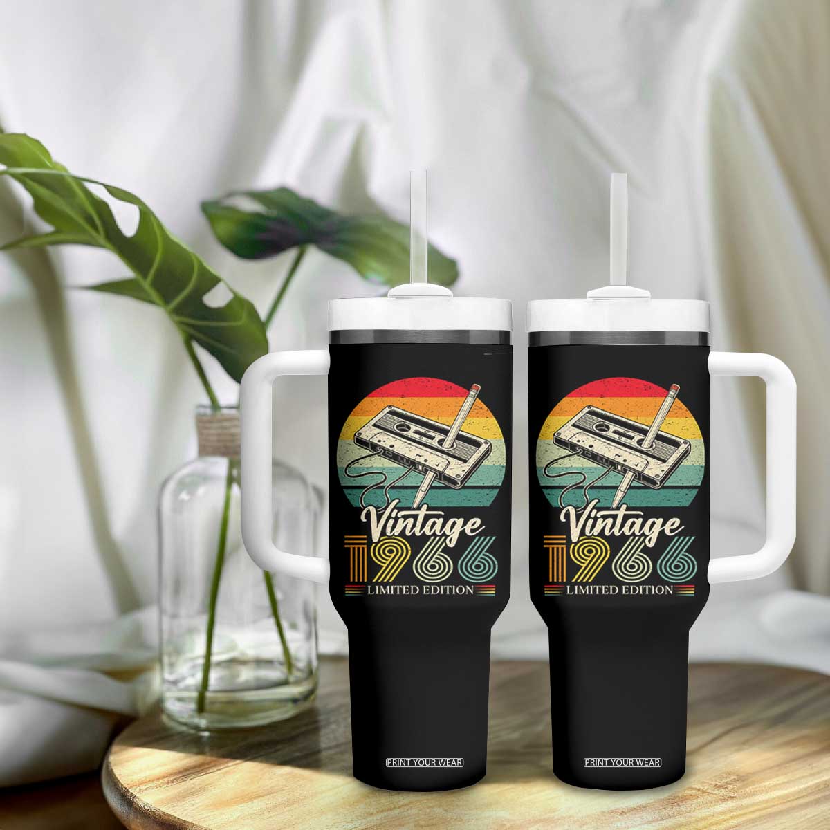 Vintage 1966 Tumbler With Handle 60th Birthday Turning 60 Year Old Gifts TS10 Print Your Wear