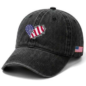 America God Shed His Grace on Thee 4th of July Washed Cotton Baseball Cap Patriotic American Flag Cross TS10 Print Your Wear