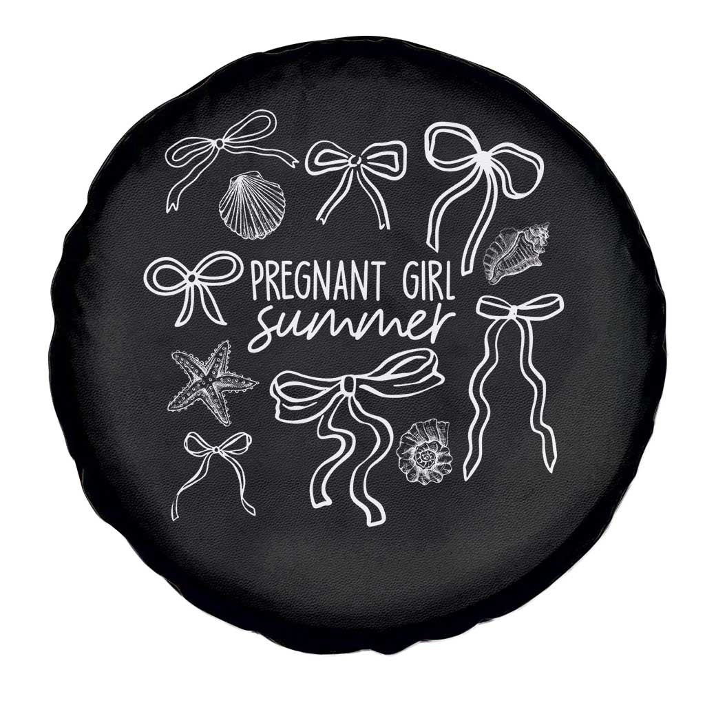 Pregnant Girl Summer Spare Tire Cover Beach Pregnancy Announcement Summer Baby Shower TS10 Print Your Wear