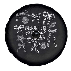 Pregnant Girl Summer Spare Tire Cover Beach Pregnancy Announcement Summer Baby Shower TS10 Print Your Wear
