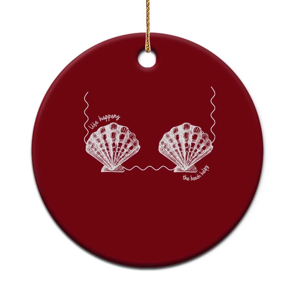 Seashell Bra Ceramic Ornament Mermaid Cute Summer Beach Vacation TS10 1pc Red Print Your Wear