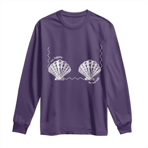 Seashell Bra Long Sleeve Shirt Mermaid Cute Summer Beach Vacation TS10 Purple Print Your Wear