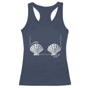 Seashell Bra Racerback Tank Top Mermaid Cute Summer Beach Vacation TS10 Navy Print Your Wear