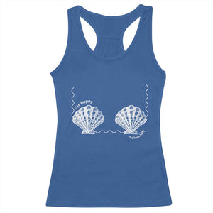 Seashell Bra Racerback Tank Top Mermaid Cute Summer Beach Vacation TS10 Royal Blue Print Your Wear