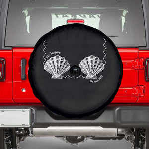 Seashell Bra Spare Tire Cover Mermaid Cute Summer Beach Vacation TS10 Black Print Your Wear